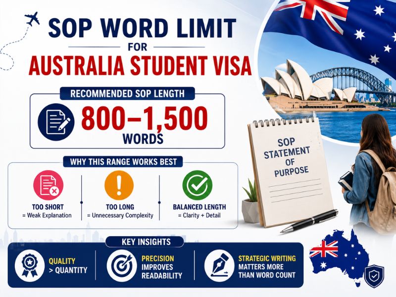 SOP Word Limit for Australia Student Visa