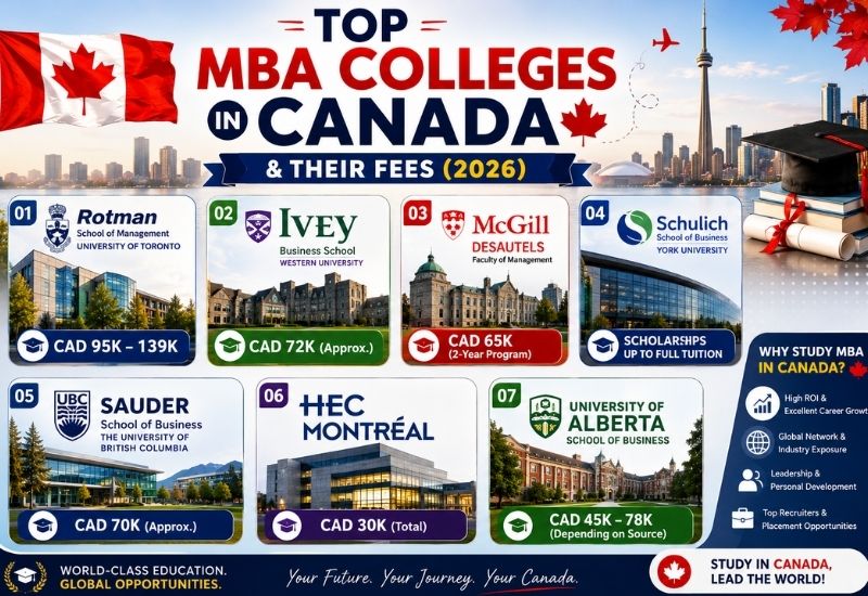 Top MBA Colleges in Canada and Their Fees