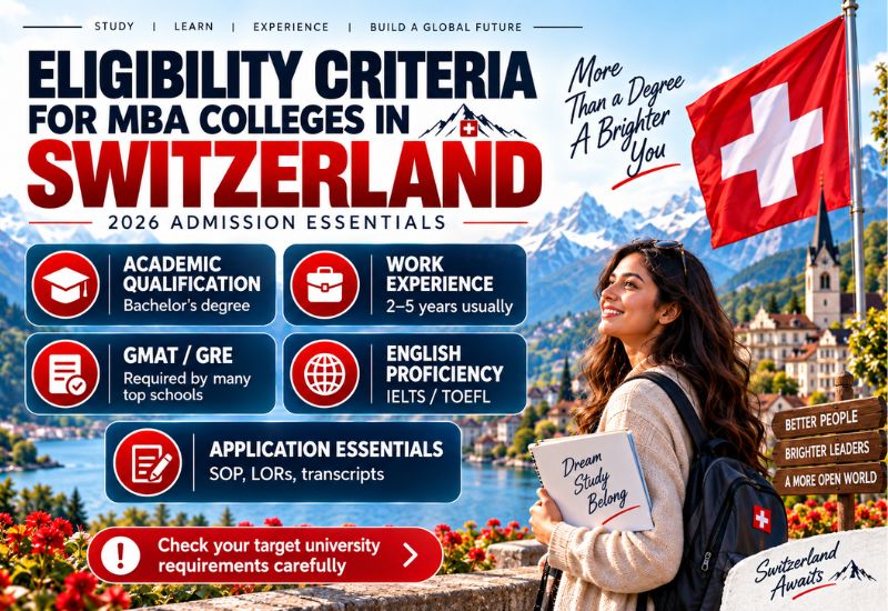 Eligibility Criteria for MBA Colleges in Switzerland