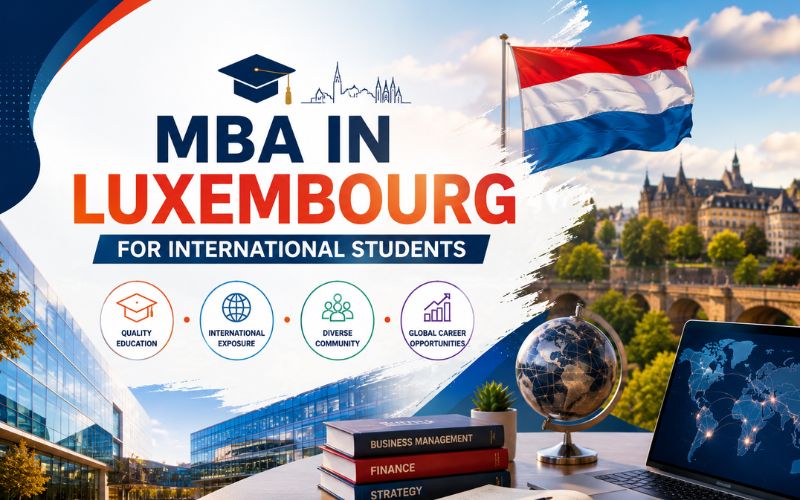 Image Alt Text: MBA in Luxembourg for international students 2026 with Luxembourg cityscape, business education and global career opportunities