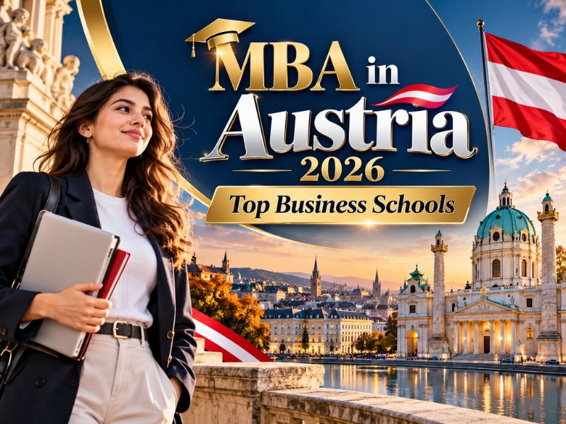 Modern campus and international students at a top business school in Austria